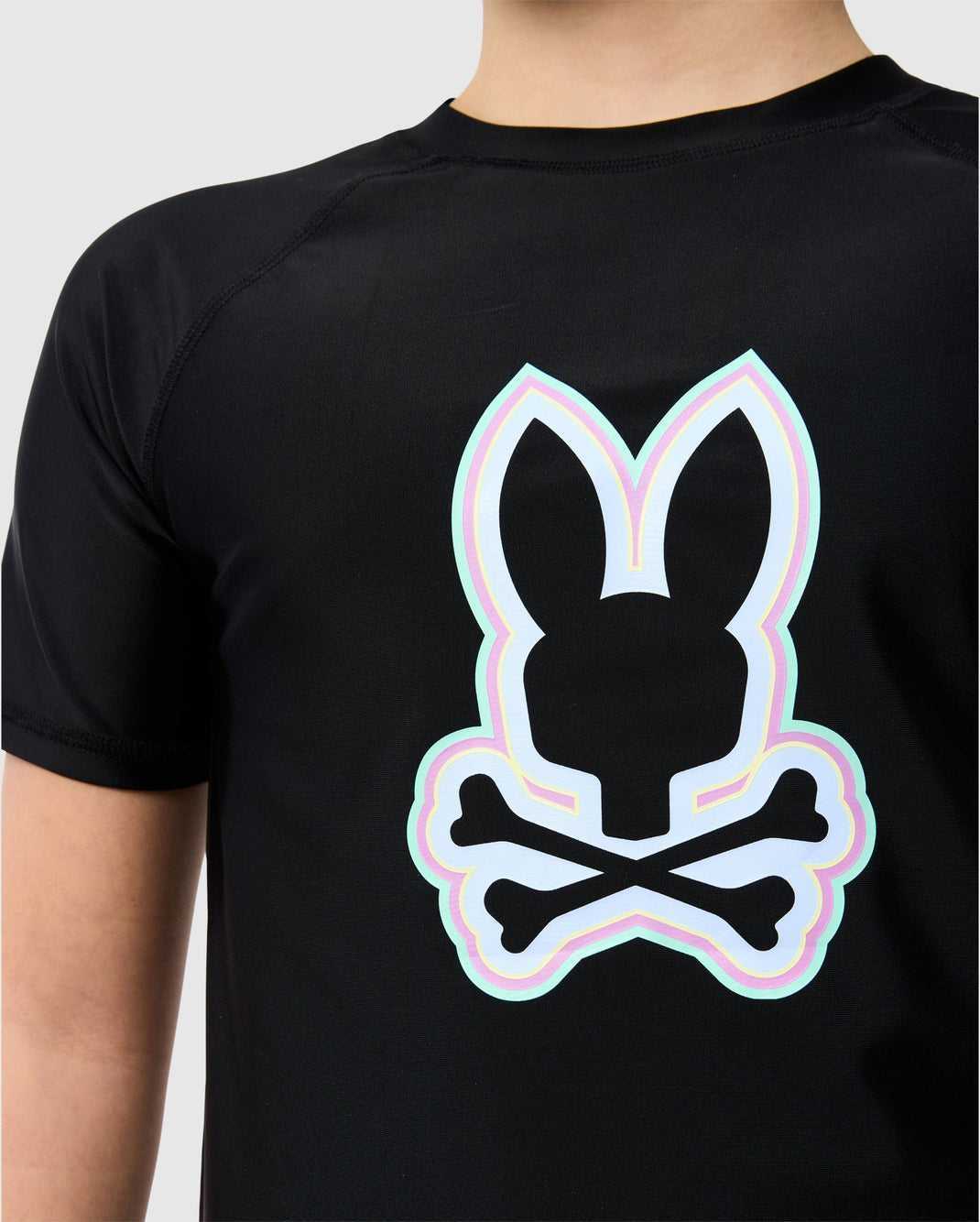 T Shirt Graphique Psycho Bunny San Leon Anti-uv Rashguard Noir Enfant | ISM-41271516